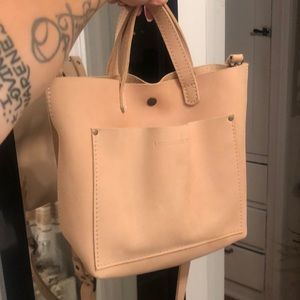 Portland Leather millennial pink crossbody